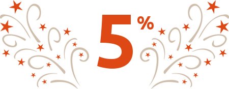 Скидка 5% при повторном заказе